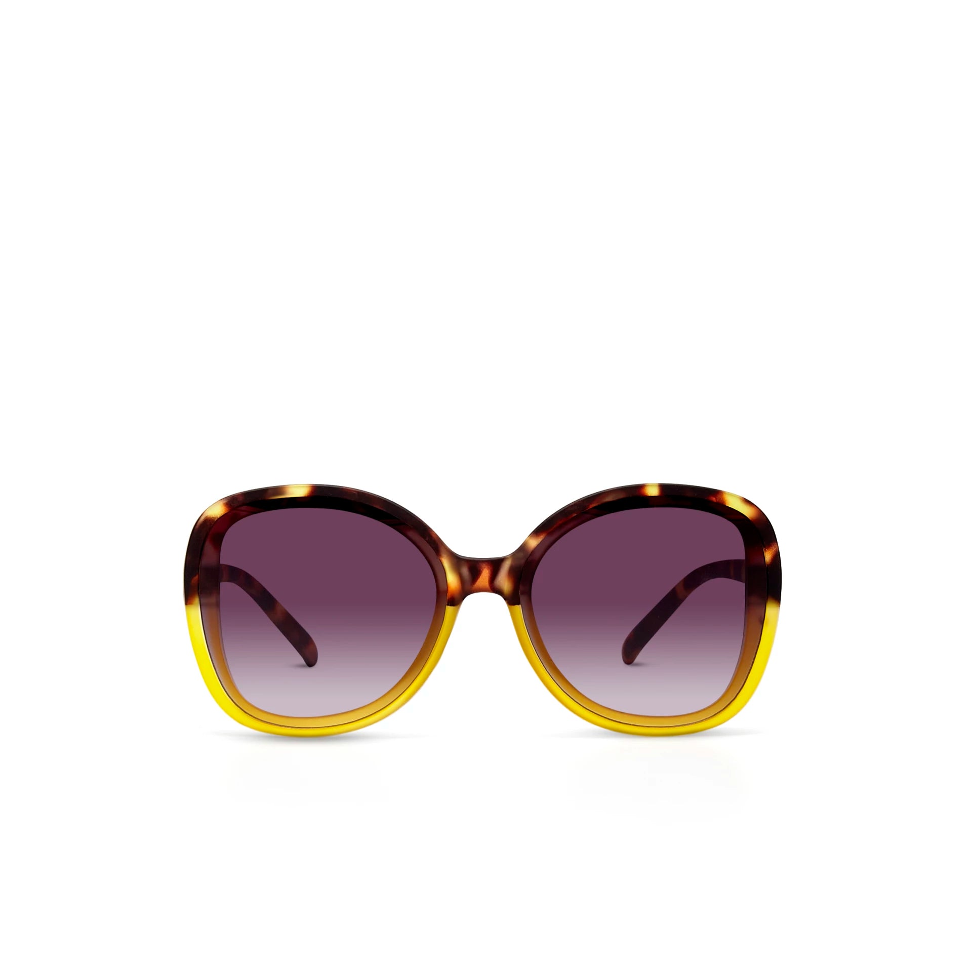 OKKIA Anna Butterfly Sunglasses - UV400 Protection Eyewear Designed in Italy - Unisex Fashion Sunglasses - Havana Yellow