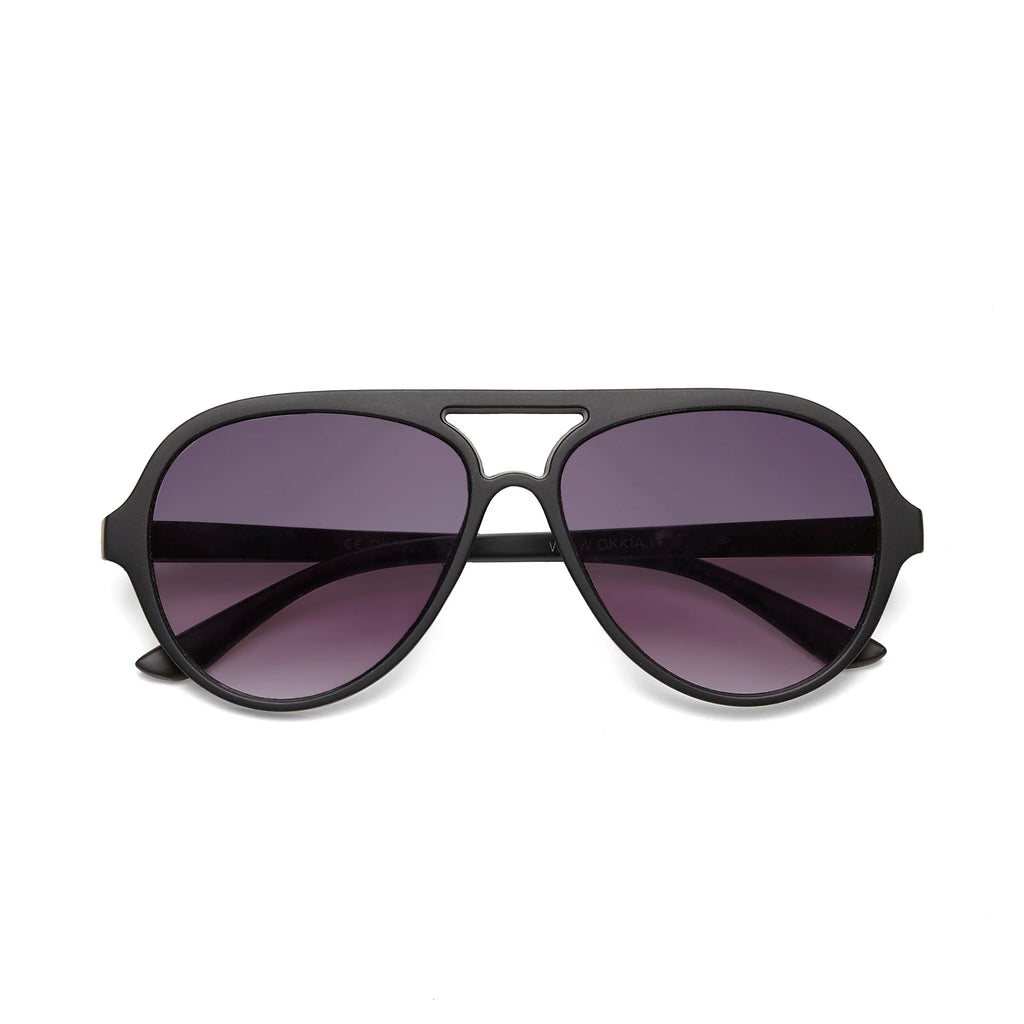 OKKIA Alessio Sunglasses - UV400 Protection Eyewear Designed in Italy - Unisex Fashion Sunglasses - Black