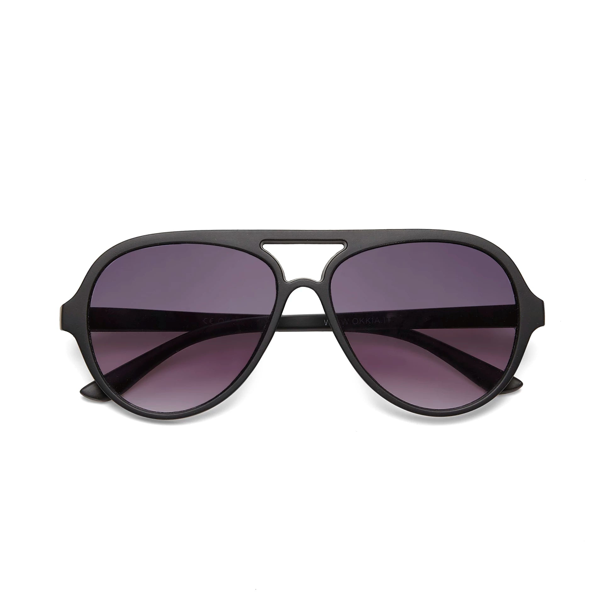 OKKIA Alessio Sunglasses - UV400 Protection Eyewear Designed in Italy - Unisex Fashion Sunglasses - Black
