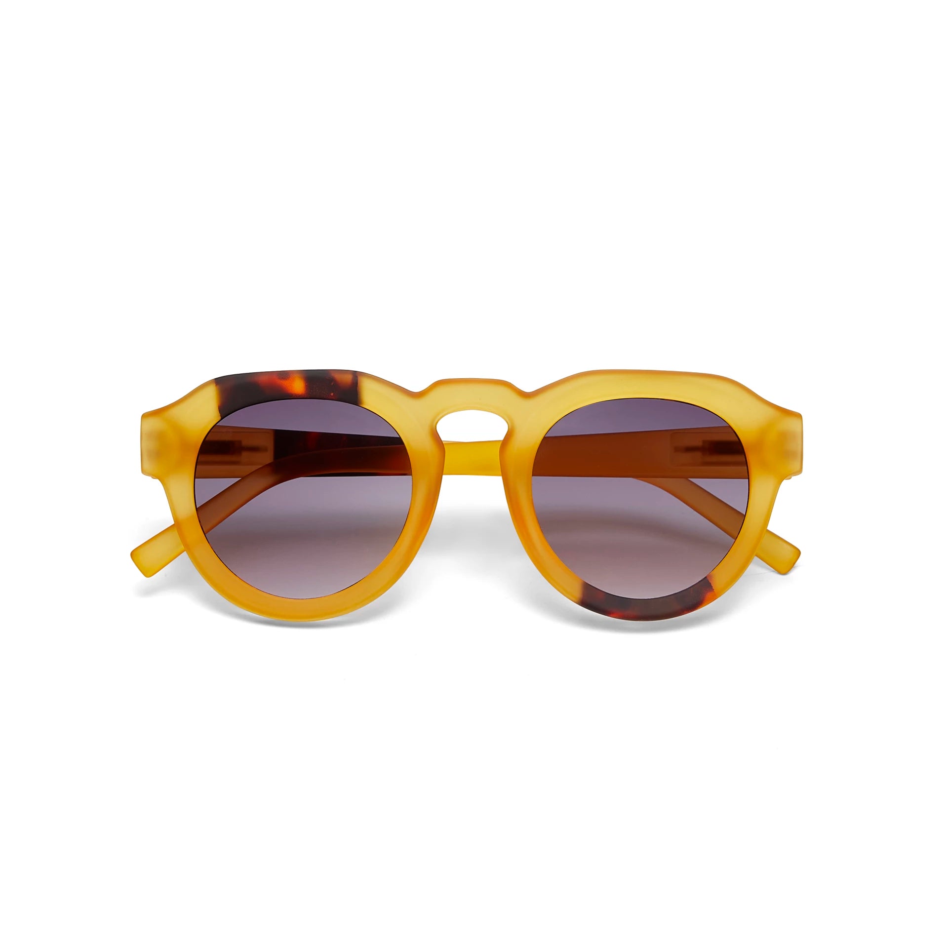 OKKIA Zeno Sunglasses - UV400 Protection Eyewear Designed in Italy - Unisex Fashion Sunglasses - Yellow Havana