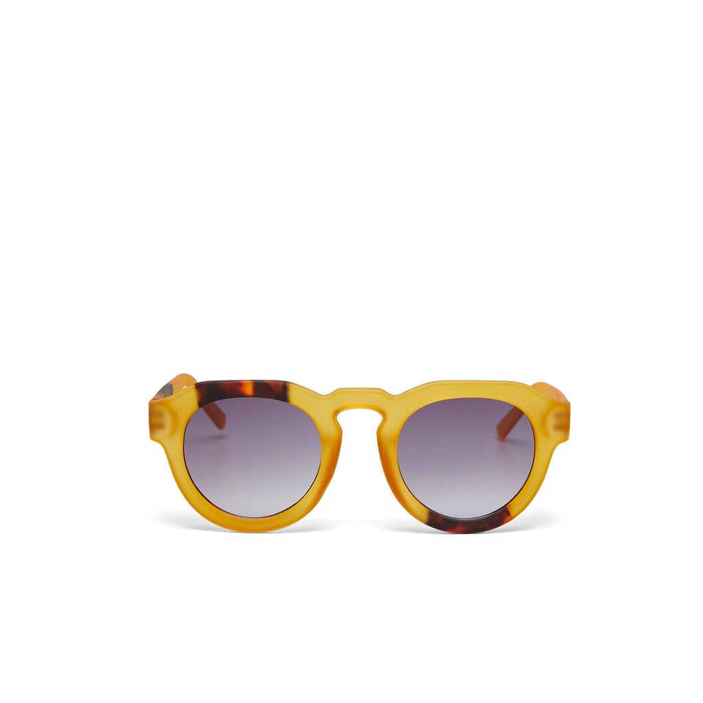 OKKIA Zeno Sunglasses - UV400 Protection Eyewear Designed in Italy - Unisex Fashion Sunglasses - Yellow Havana