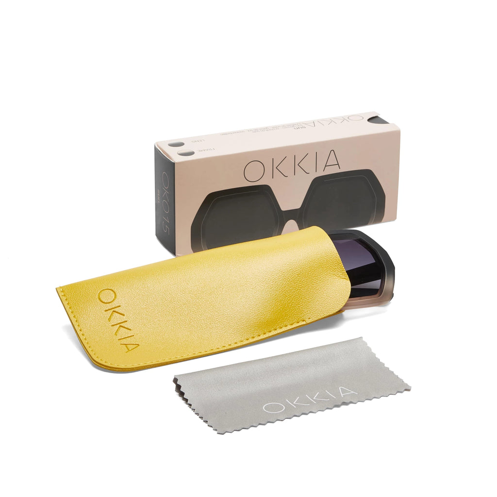 OKKIA Emma Sunglasses - UV400 Protection Eyewear Designed in Italy - Unisex Fashion Sunglasses - Black Pink