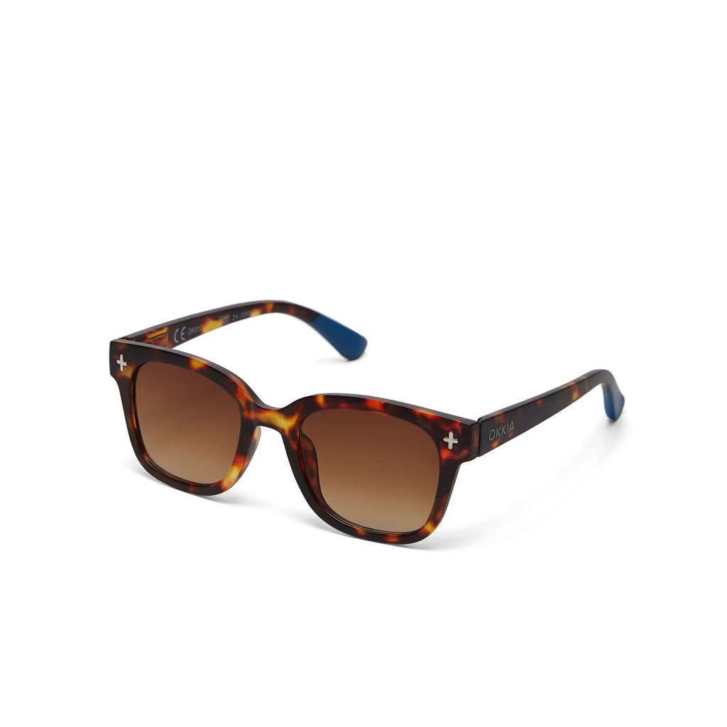 OKKIA Giovanni Sunglasses - UV400 Protection Eyewear Designed in Italy - Unisex Fashion Sunglasses - Havana