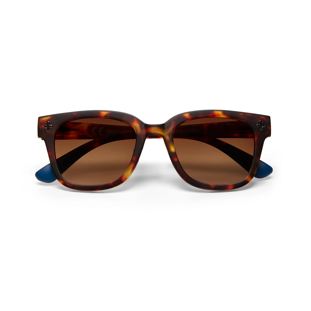 OKKIA Giovanni Sunglasses - UV400 Protection Eyewear Designed in Italy - Unisex Fashion Sunglasses - Havana