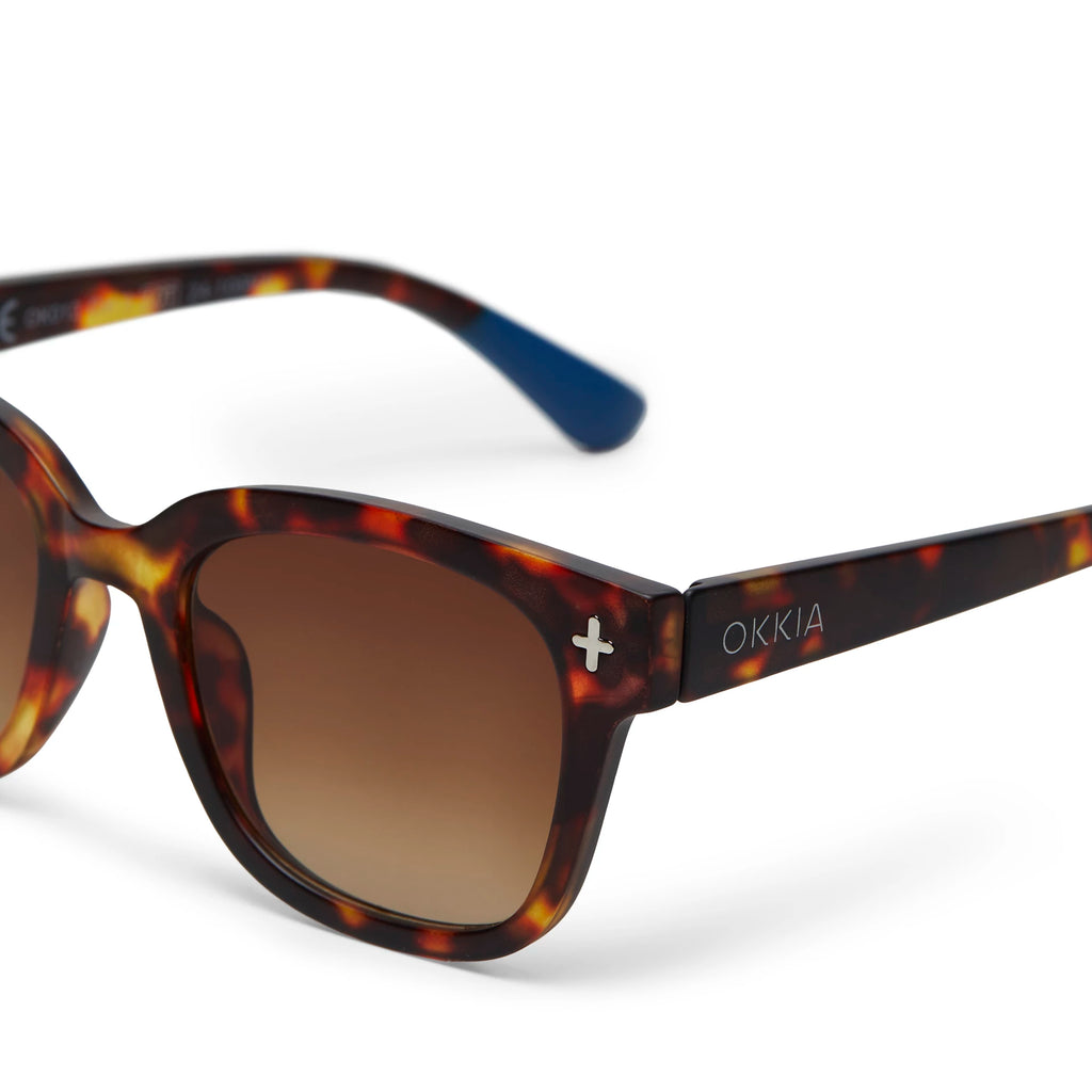 OKKIA Giovanni Sunglasses - UV400 Protection Eyewear Designed in Italy - Unisex Fashion Sunglasses - Havana