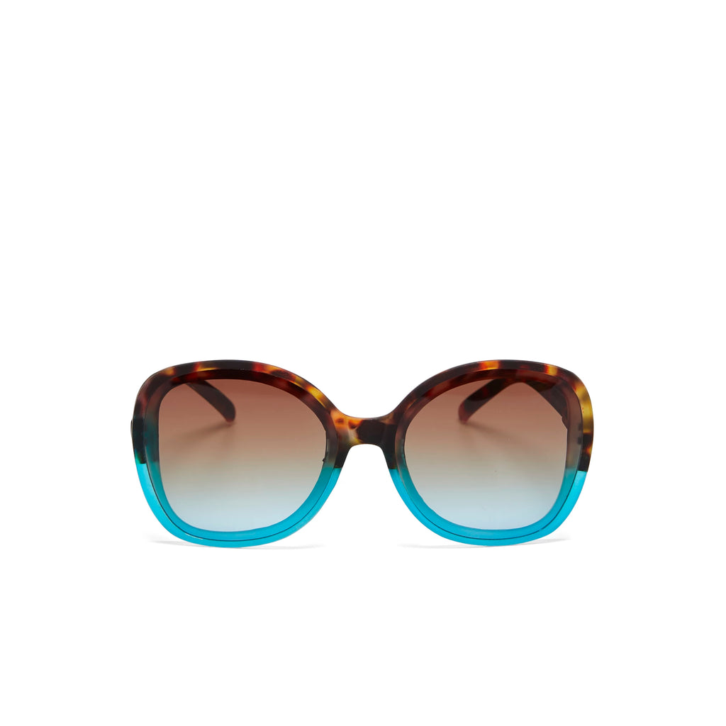 OKKIA Anna Butterfly Sunglasses - UV400 Protection Eyewear Designed in Italy - Unisex Fashion Sunglasses - Havana Blue