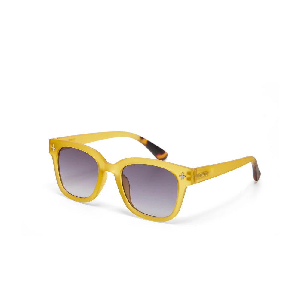 OKKIA Giovanni Sunglasses - UV400 Protection Eyewear Designed in Italy - Unisex Fashion Sunglasses - Yellow