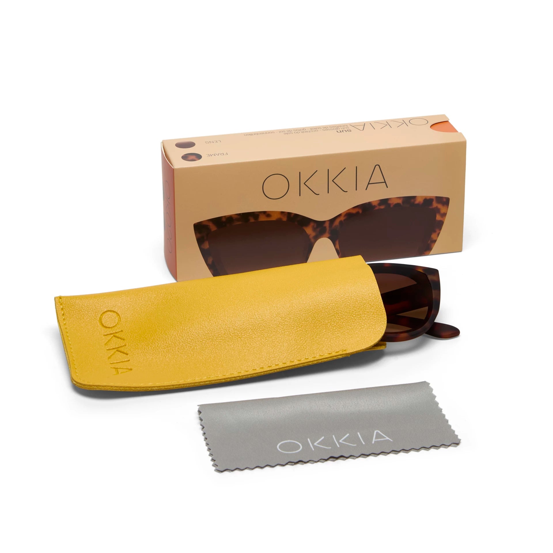 OKKIA Silvia Sunglasses - UV400 Protection Eyewear Designed in Italy - Unisex Fashion Sunglasses - Havana