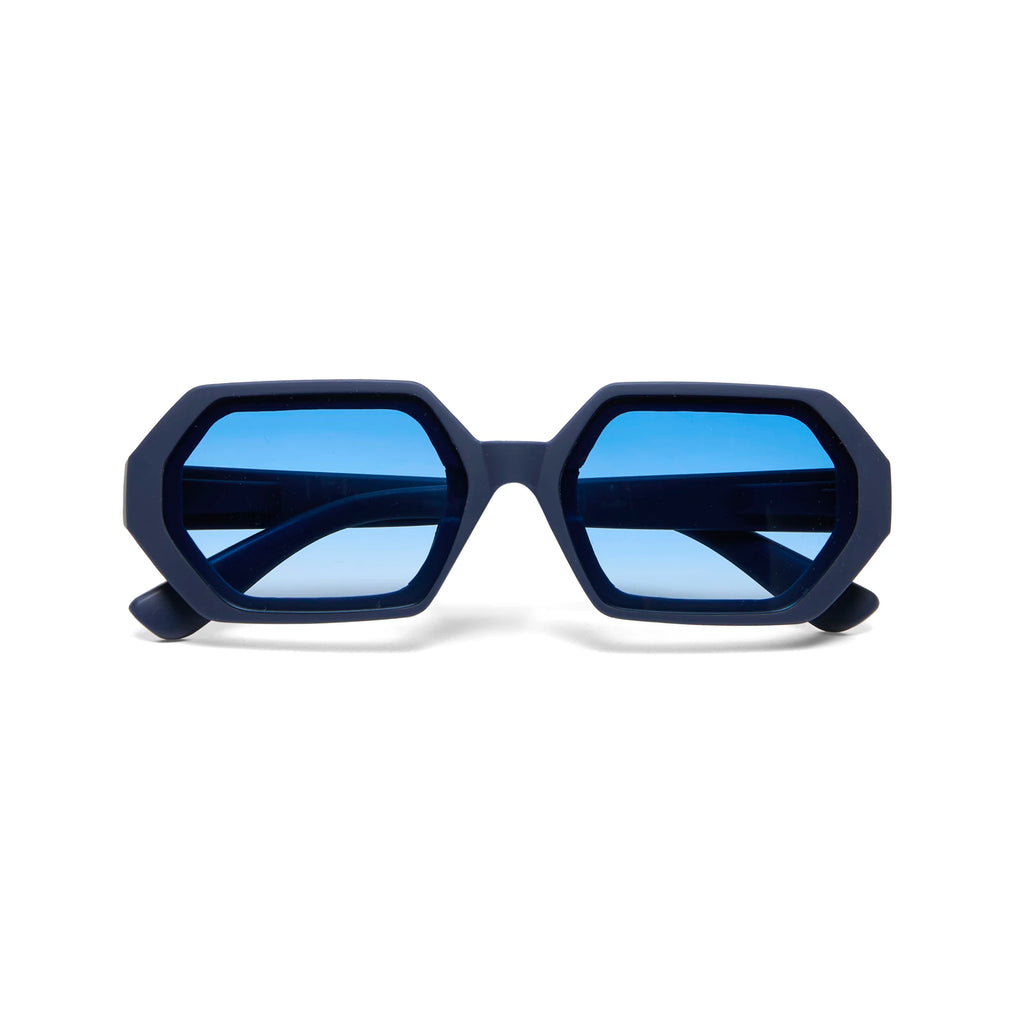 OKKIA Andrea Sunglasses - UV400 Protection Eyewear Designed in Italy - Unisex Fashion Sunglasses - Midnight Blue