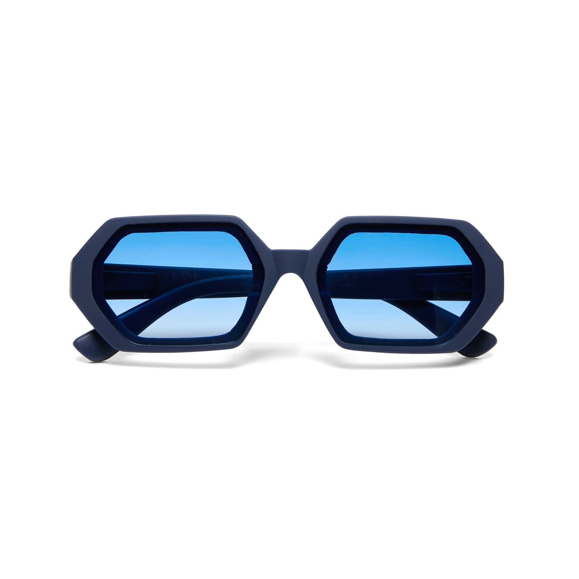 OKKIA Andrea Sunglasses - UV400 Protection Eyewear Designed in Italy - Unisex Fashion Sunglasses - Midnight Blue