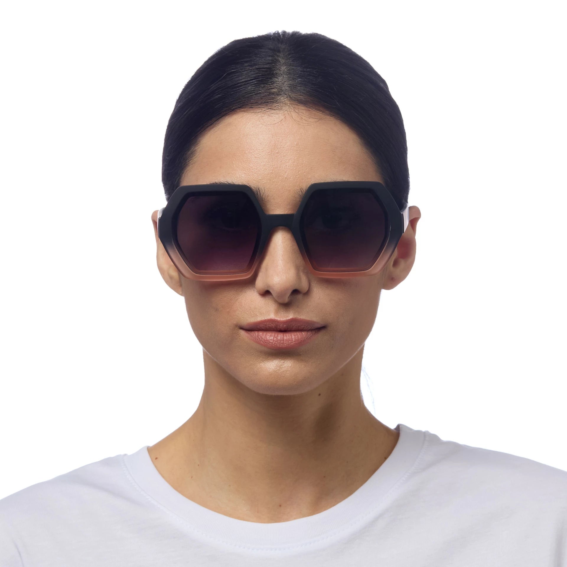 OKKIA Emma Sunglasses - UV400 Protection Eyewear Designed in Italy - Unisex Fashion Sunglasses - Black Pink