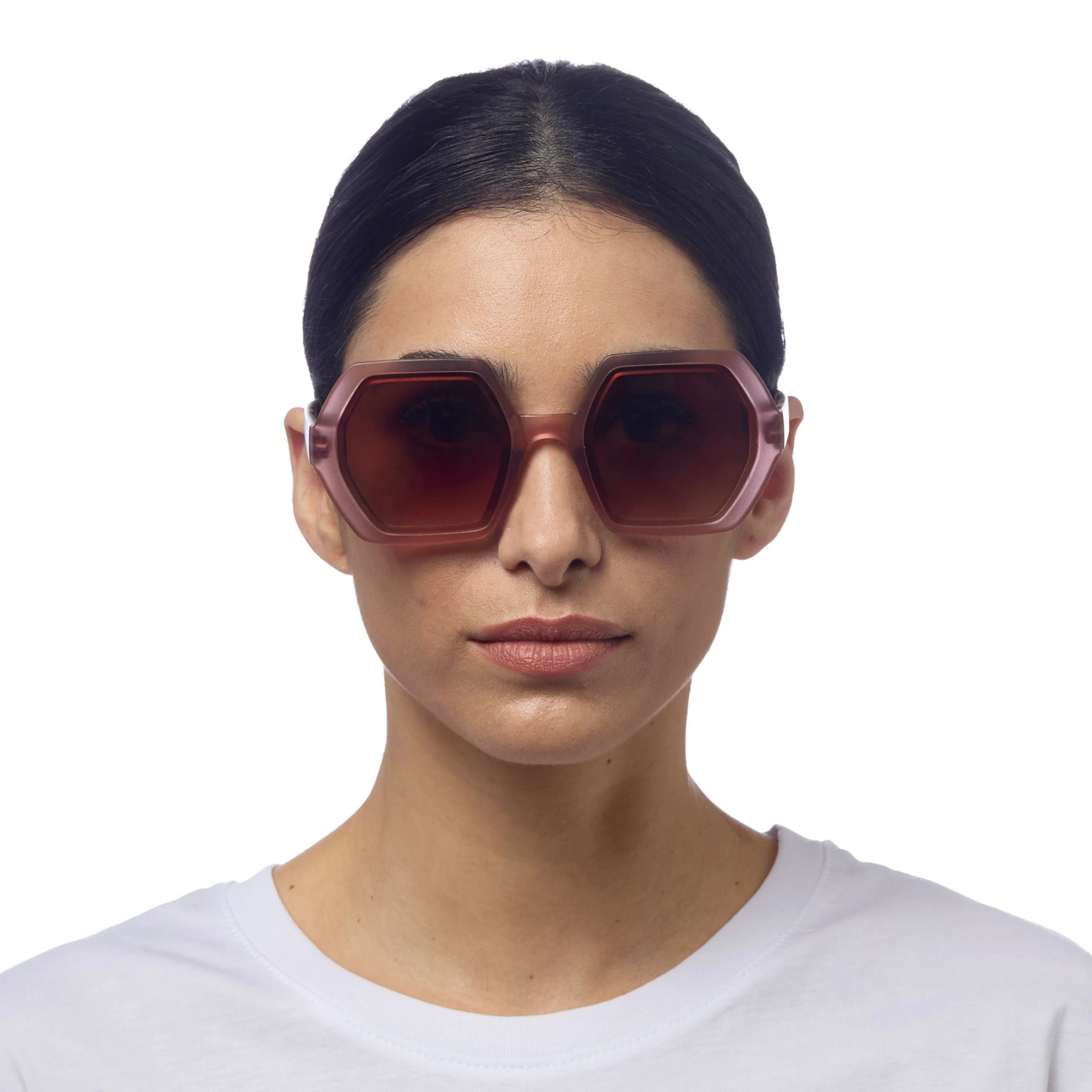 OKKIA Emma Sunglasses - UV400 Protection Eyewear Designed in Italy - Unisex Fashion Sunglasses - Pink Havana