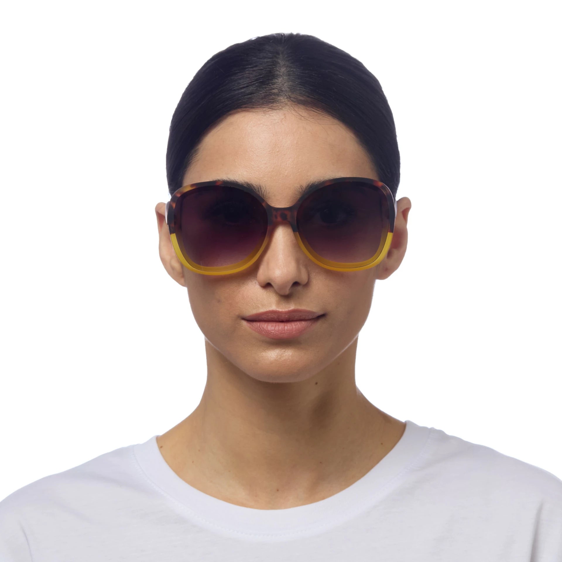 OKKIA Anna Butterfly Sunglasses - UV400 Protection Eyewear Designed in Italy - Unisex Fashion Sunglasses - Havana Yellow