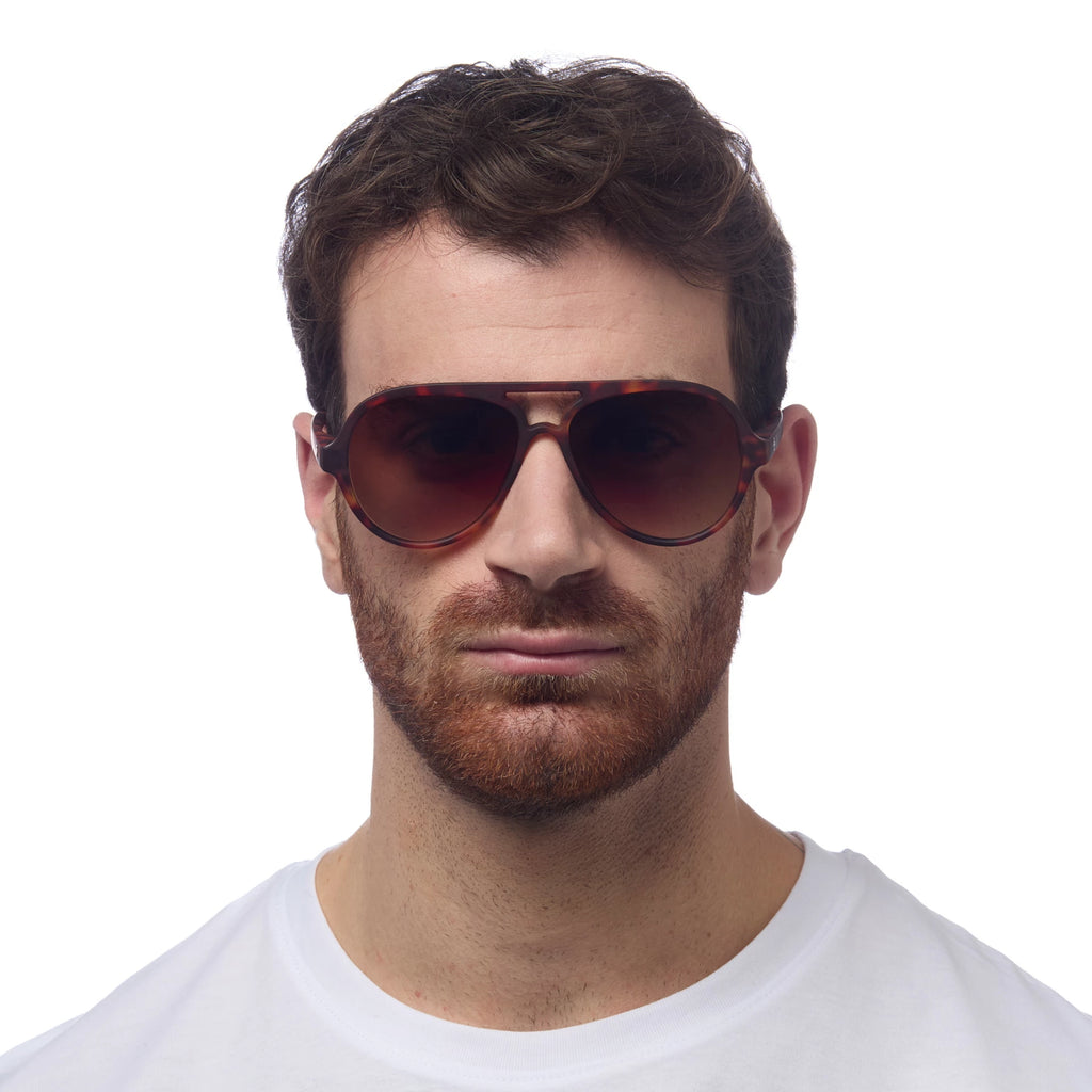 OKKIA Alessio Sunglasses - UV400 Protection Eyewear Designed in Italy - Unisex Fashion Sunglasses - Havana