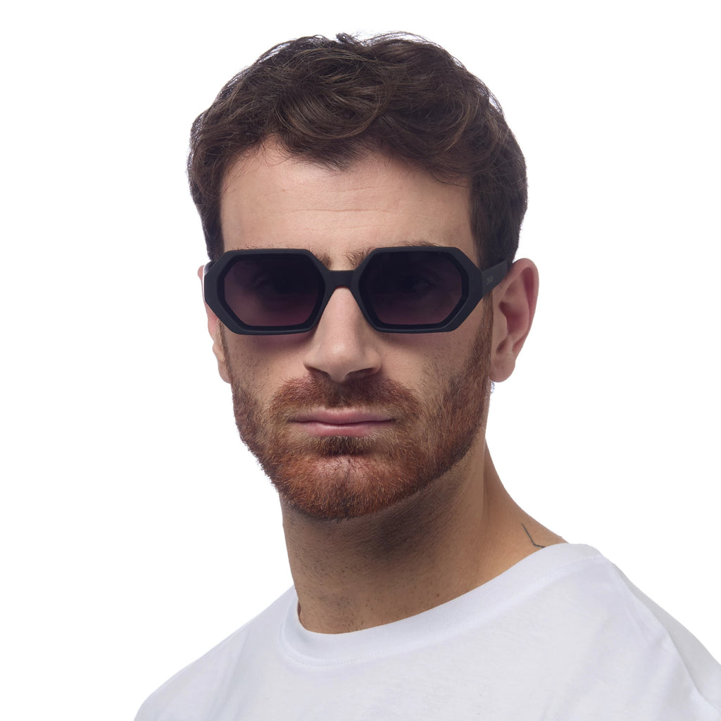 OKKIA Andrea Sunglasses - UV400 Protection Eyewear Designed in Italy - Unisex Fashion Sunglasses - Black