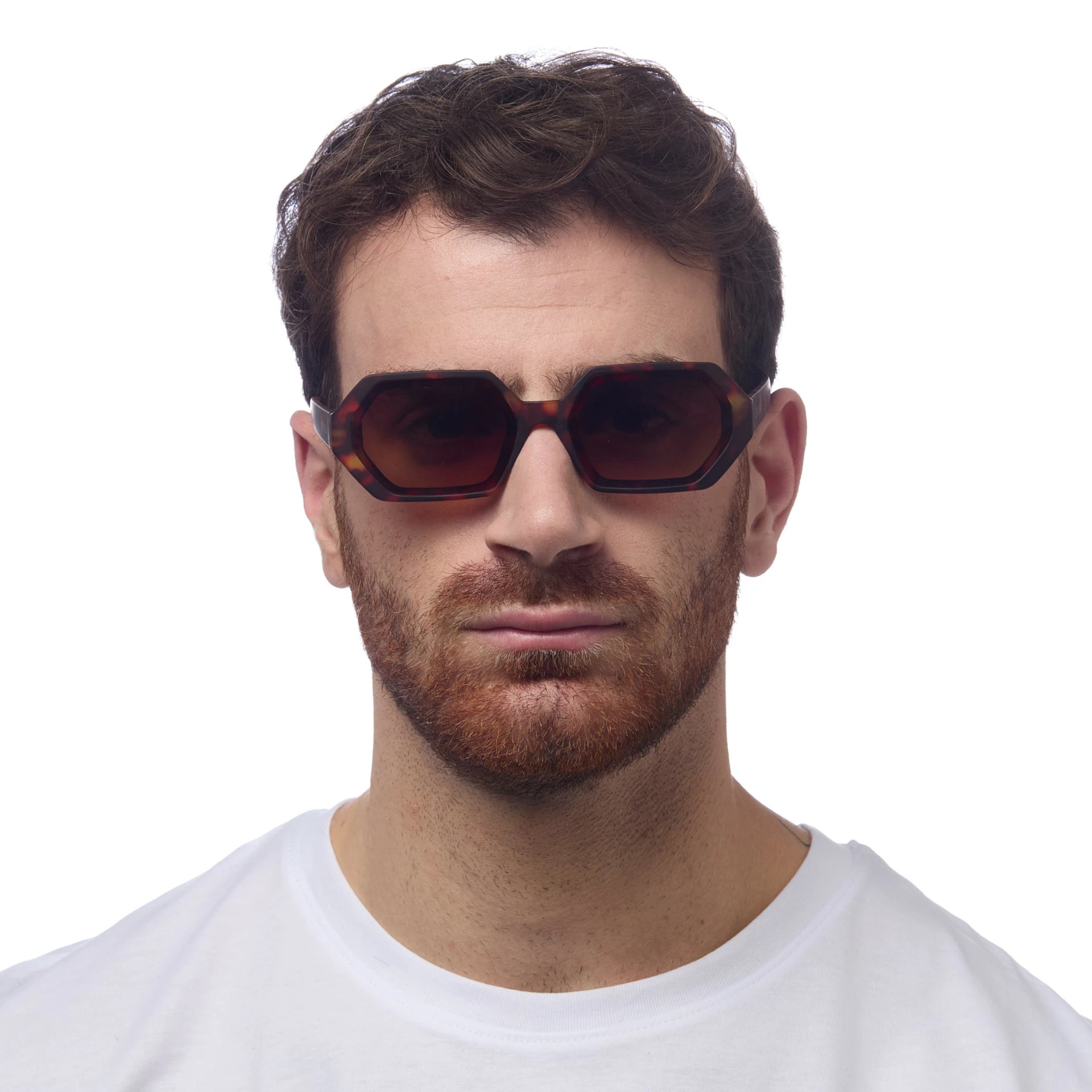 OKKIA Andrea Sunglasses - UV400 Protection Eyewear Designed in Italy - Unisex Fashion Sunglasses - Havana