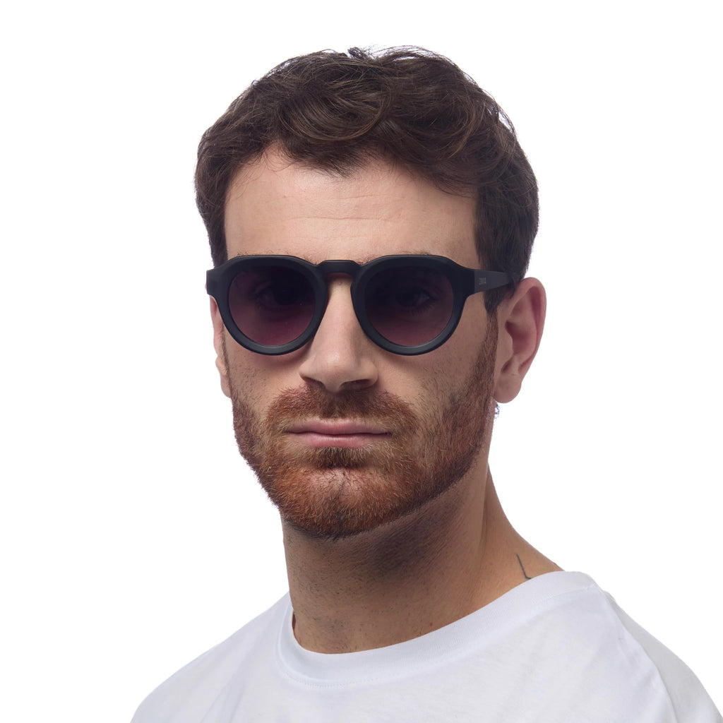 OKKIA Zeno Sunglasses - UV400 Protection Eyewear Designed in Italy - Unisex Fashion Sunglasses - Black