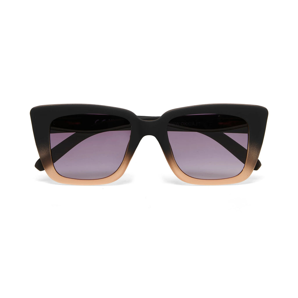 OKKIA Elba Sunglasses - UV400 Protection Eyewear Designed in Italy - Unisex Fashion Sunglasses - Black Pink