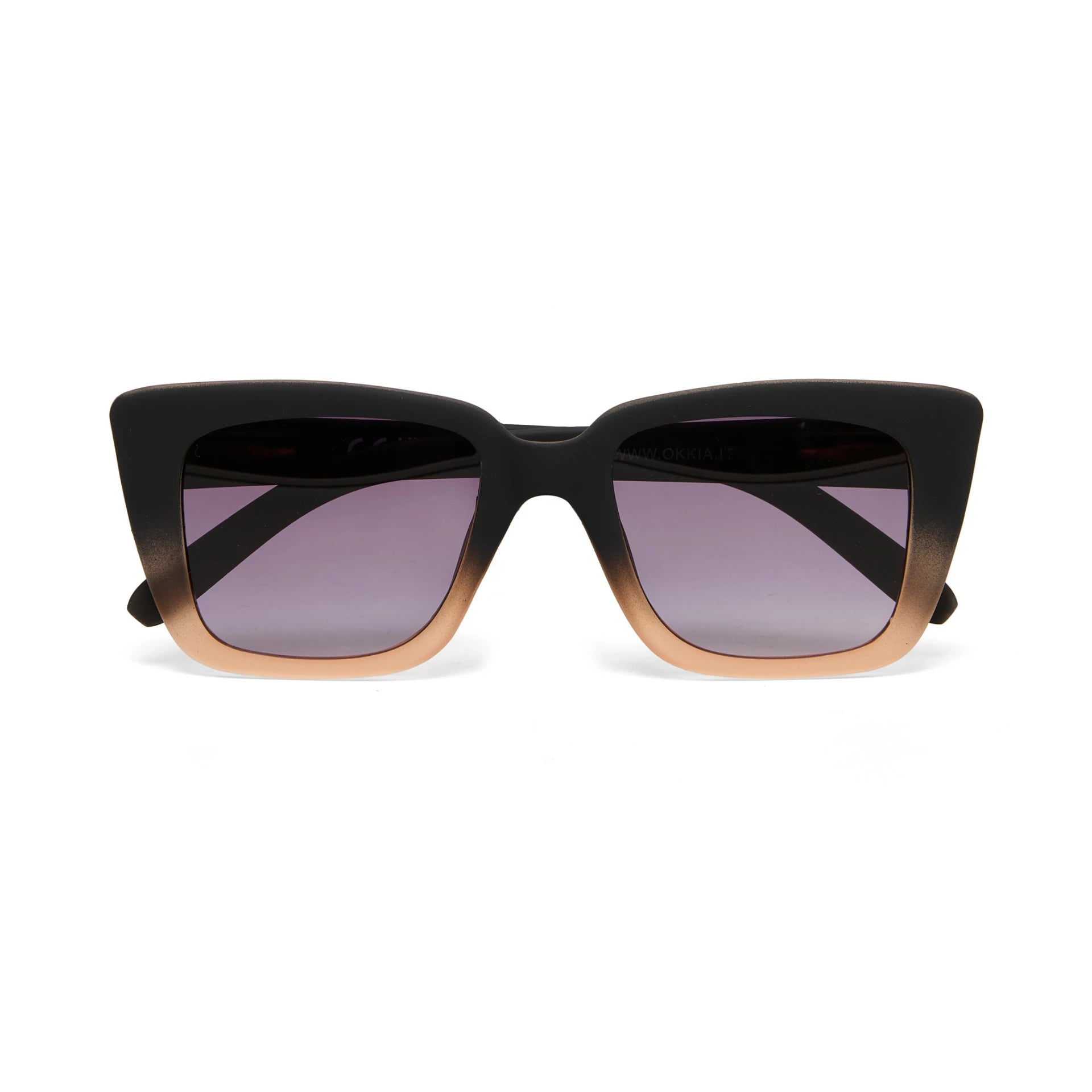 OKKIA Elba Sunglasses - UV400 Protection Eyewear Designed in Italy - Unisex Fashion Sunglasses - Black Pink