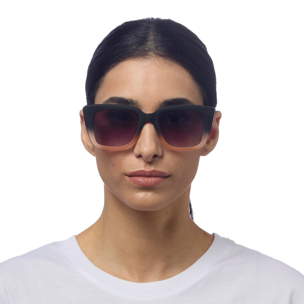OKKIA Elba Sunglasses - UV400 Protection Eyewear Designed in Italy - Unisex Fashion Sunglasses - Black Pink