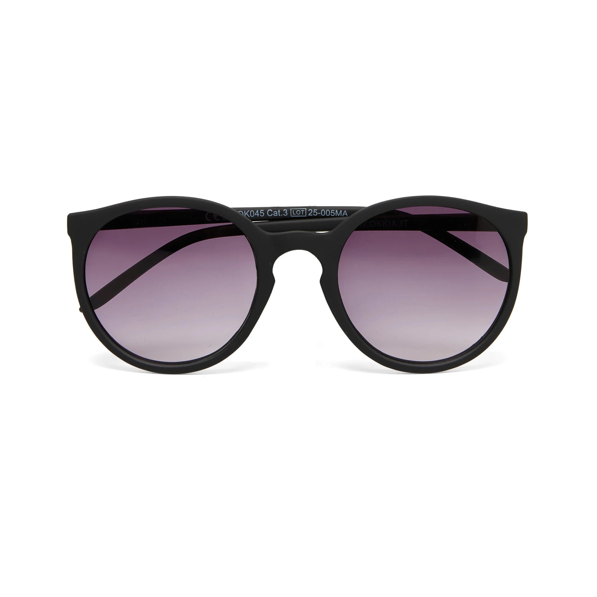 OKKIA Berlino Sunglasses - UV400 Protection Eyewear Designed in Italy - Unisex Fashion Sunglasses - Black