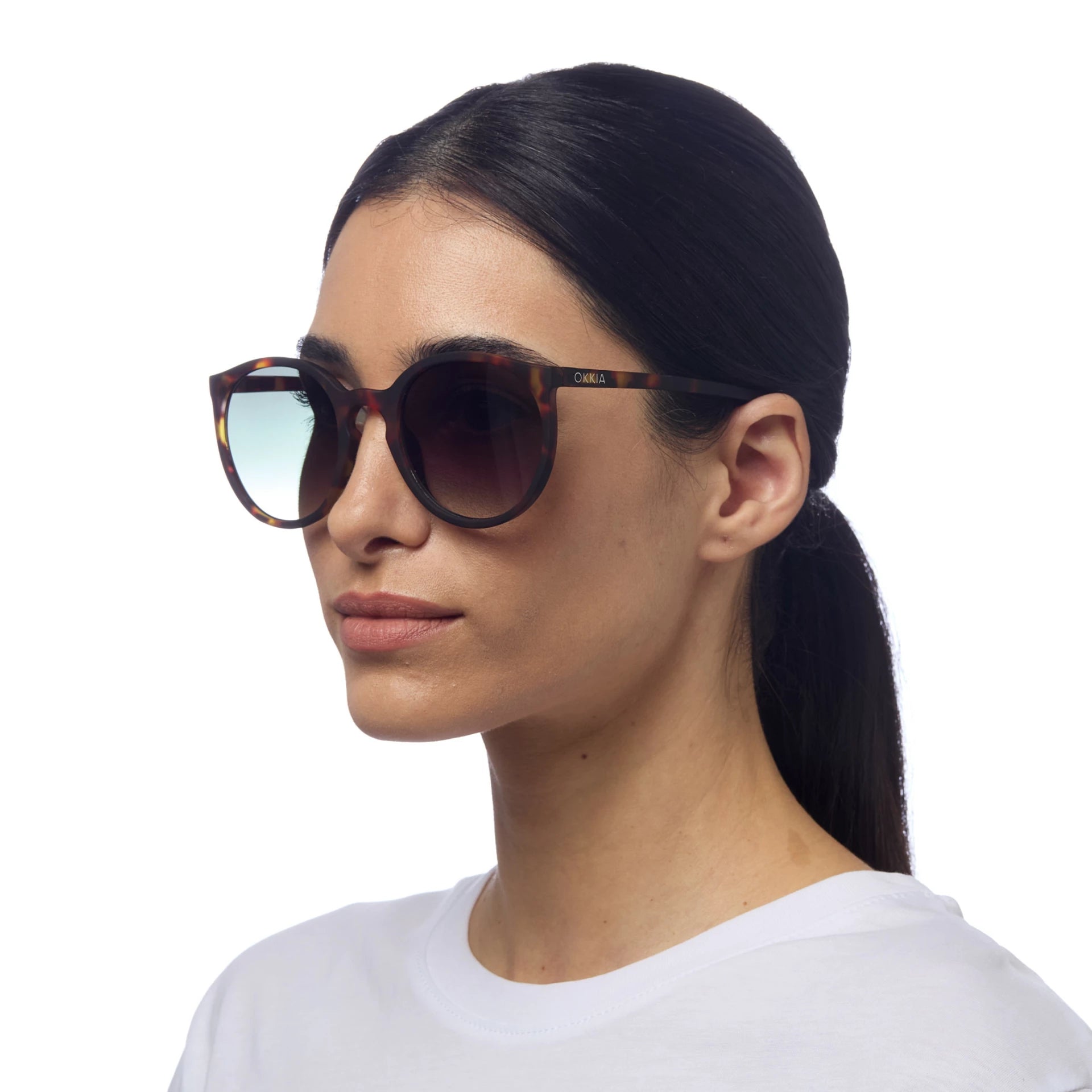 OKKIA Berlino Sunglasses - UV400 Protection Eyewear Designed in Italy - Unisex Fashion Sunglasses - Havana