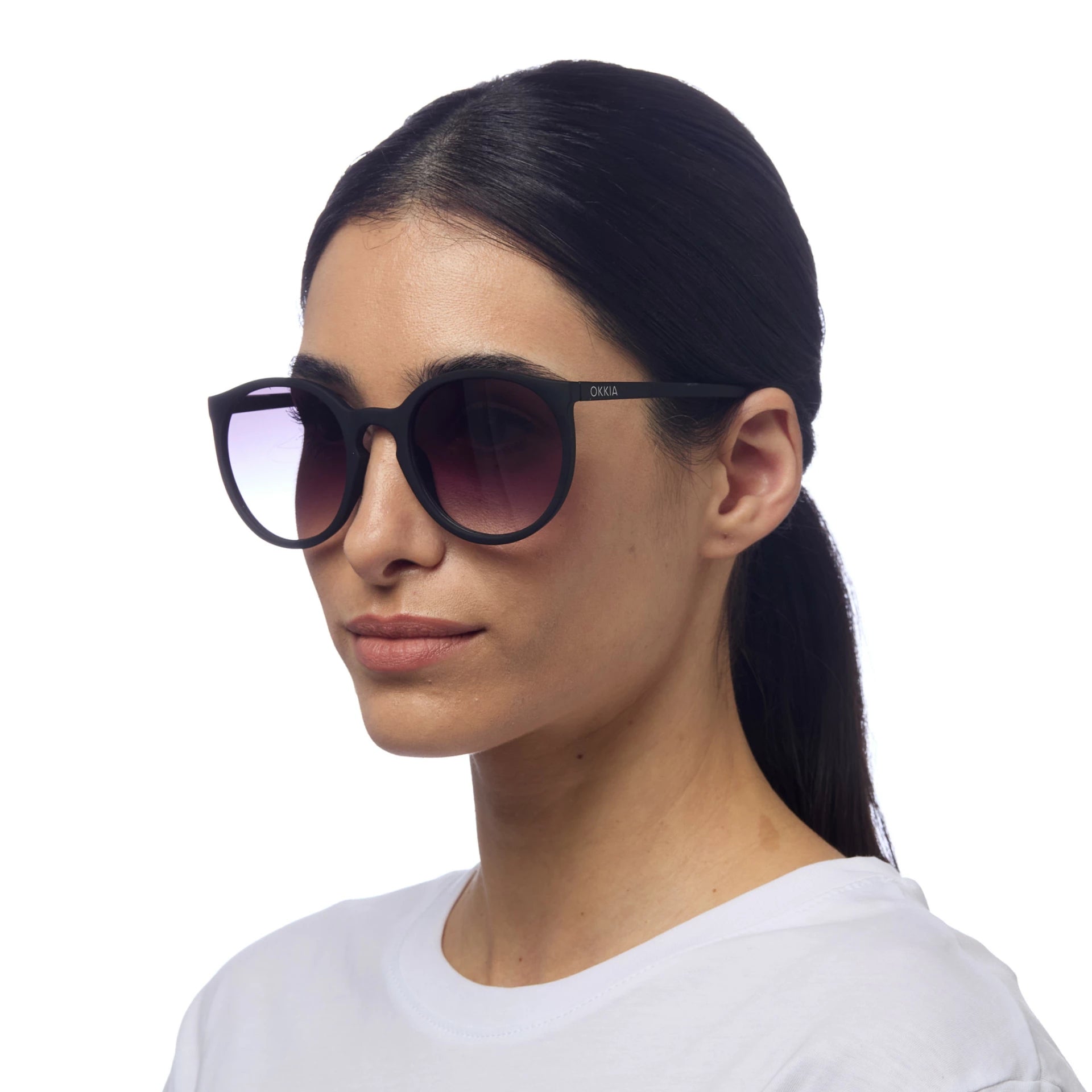 OKKIA Berlino Sunglasses - UV400 Protection Eyewear Designed in Italy - Unisex Fashion Sunglasses - Black