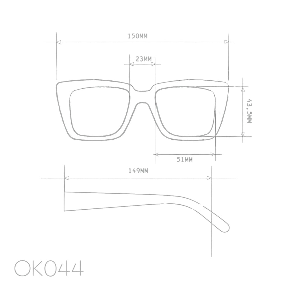 OKKIA Elba Sunglasses - UV400 Protection Eyewear Designed in Italy - Unisex Fashion Sunglasses - Black Pink