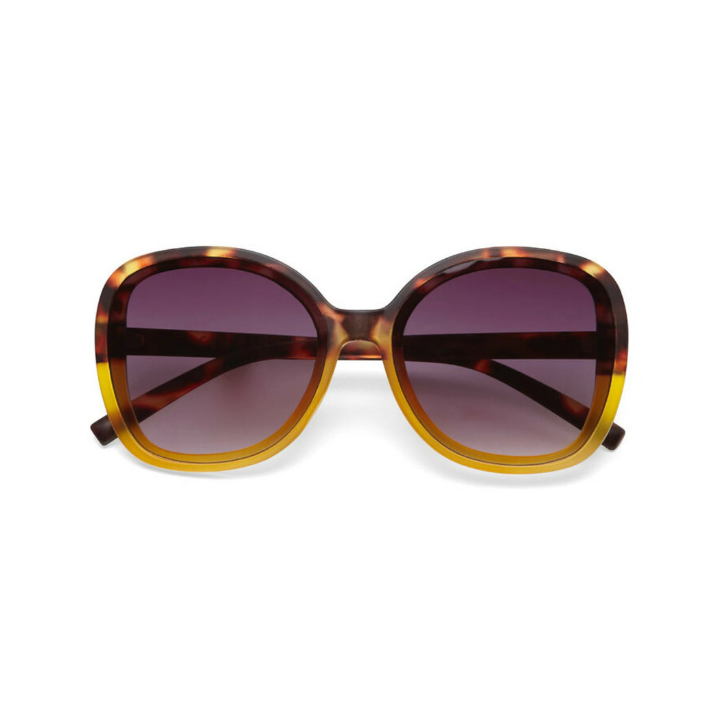 OKKIA Anna Butterfly Sunglasses - UV400 Protection Eyewear Designed in Italy - Unisex Fashion Sunglasses - Havana Yellow