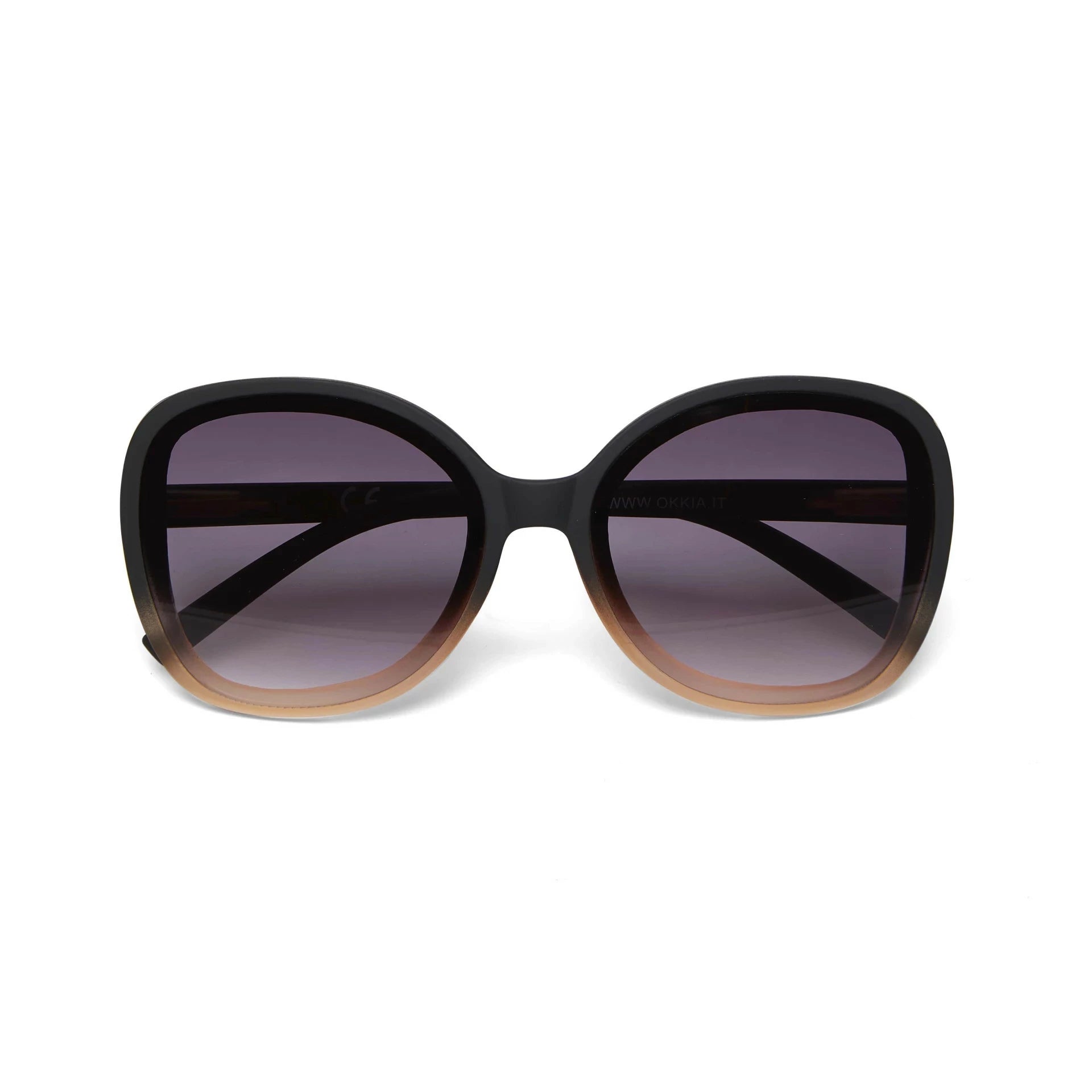 OKKIA Anna Butterfly Sunglasses - UV400 Protection Eyewear Designed in Italy - Unisex Fashion Sunglasses - Black Pink