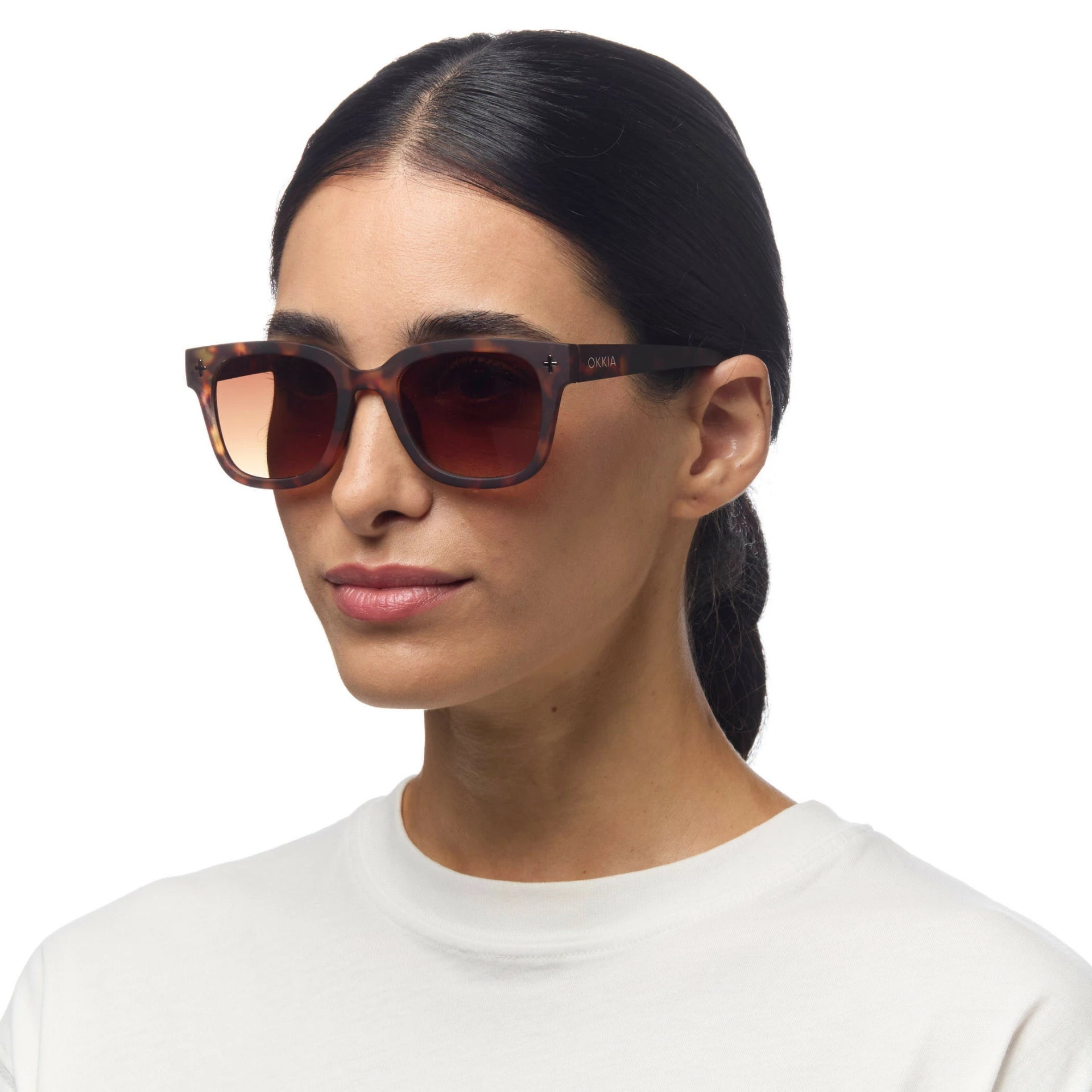 OKKIA Giovanni Sunglasses - UV400 Protection Eyewear Designed in Italy - Unisex Fashion Sunglasses - Havana