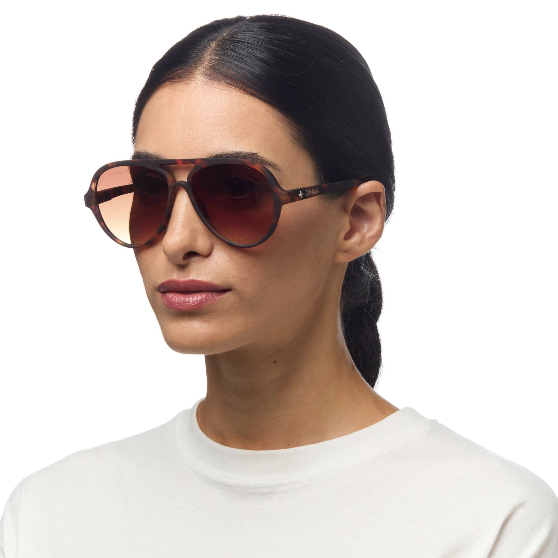 OKKIA Alessio Sunglasses - UV400 Protection Eyewear Designed in Italy - Unisex Fashion Sunglasses - Havana