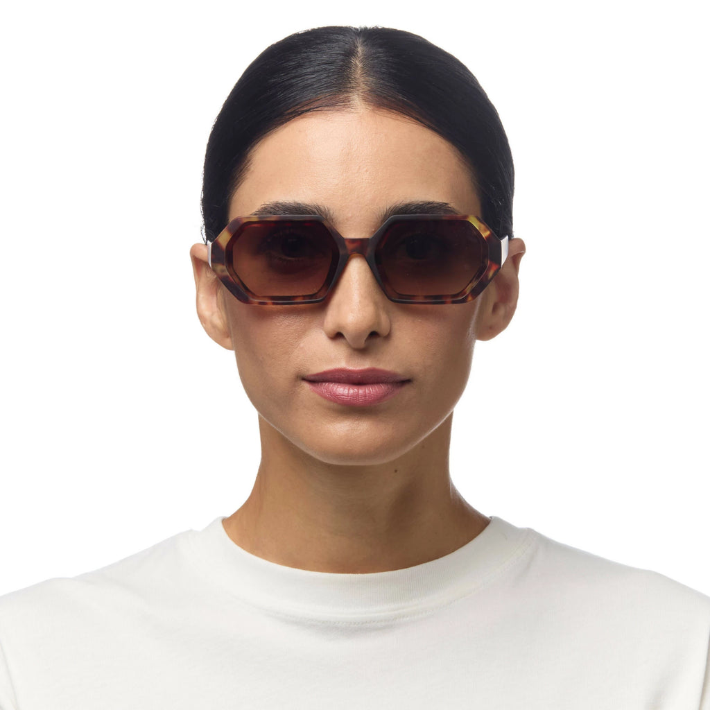 OKKIA Andrea Sunglasses - UV400 Protection Eyewear Designed in Italy - Unisex Fashion Sunglasses - Havana