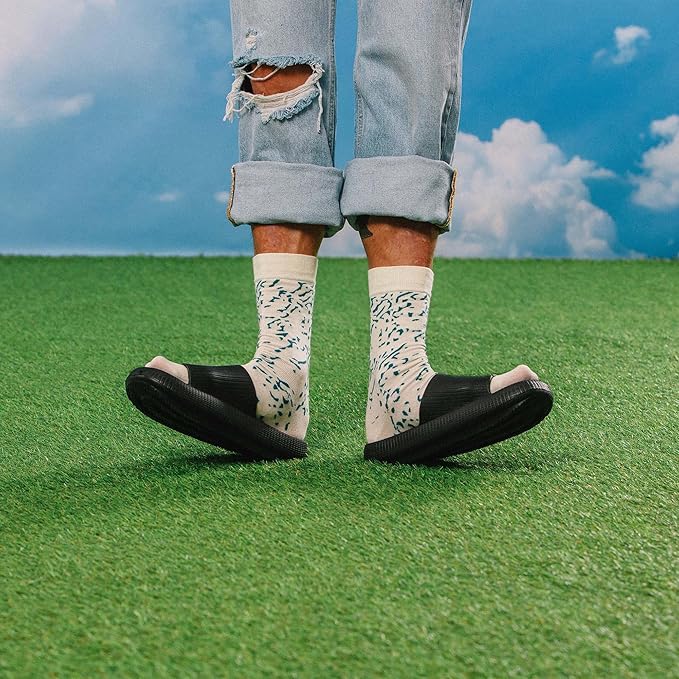 Eat My Socks Blue Cheese Novelty Crew Socks - Funny Food Design Casual Socks for Men Women - Comfortable All-Day Wear Gift Socks