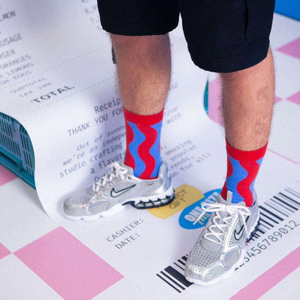 Eat My Socks Curvies Novelty Crew Socks - Funny Food Design Casual Socks for Men Women - Comfortable All-Day Wear Gift Socks