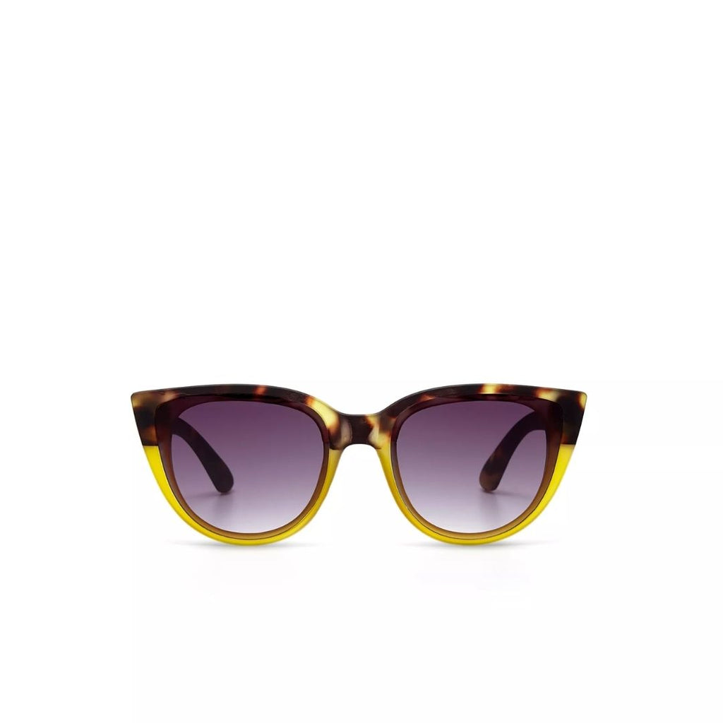 OKKIA Silvia Sunglasses - UV400 Protection Eyewear Designed in Italy - Unisex Fashion Sunglasses - Havana Yellow
