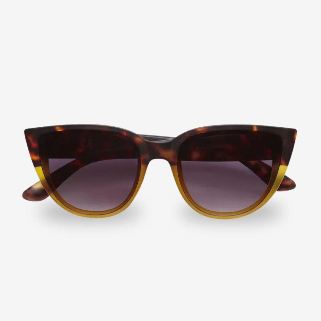 OKKIA Silvia Sunglasses - UV400 Protection Eyewear Designed in Italy - Unisex Fashion Sunglasses - Havana Yellow