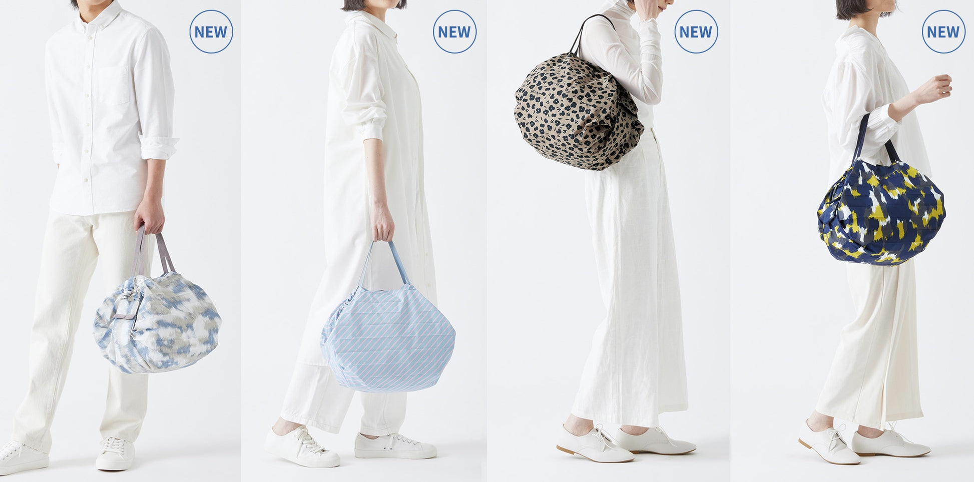 Shupatto Compact Foldable Shopping Bag with Easy Storage - Paw Marks, Medium (15L)