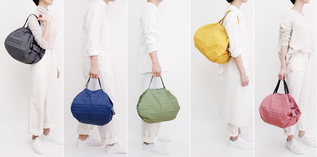 Shupatto Compact Foldable Shopping Bag with Easy Storage - Mustard, Medium (15L)