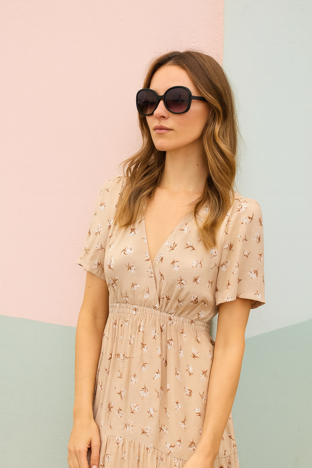 OKKIA Anna Butterfly Sunglasses - UV400 Protection Eyewear Designed in Italy - Unisex Fashion Sunglasses - Black