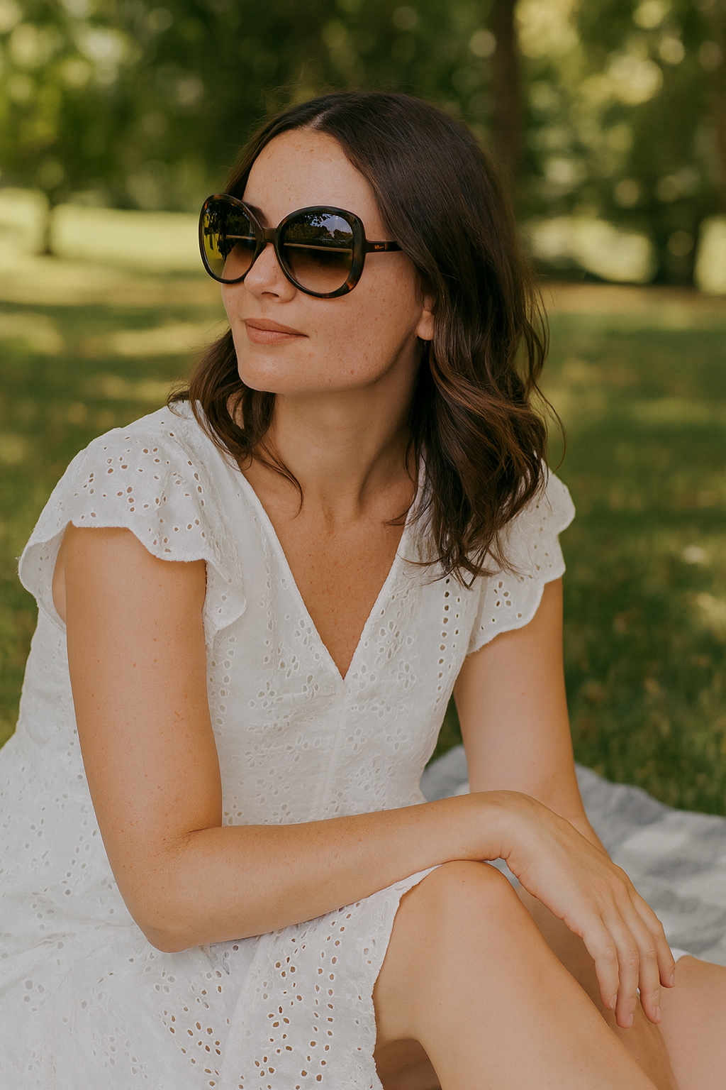 OKKIA Anna Butterfly Sunglasses - UV400 Protection Eyewear Designed in Italy - Unisex Fashion Sunglasses - Havana