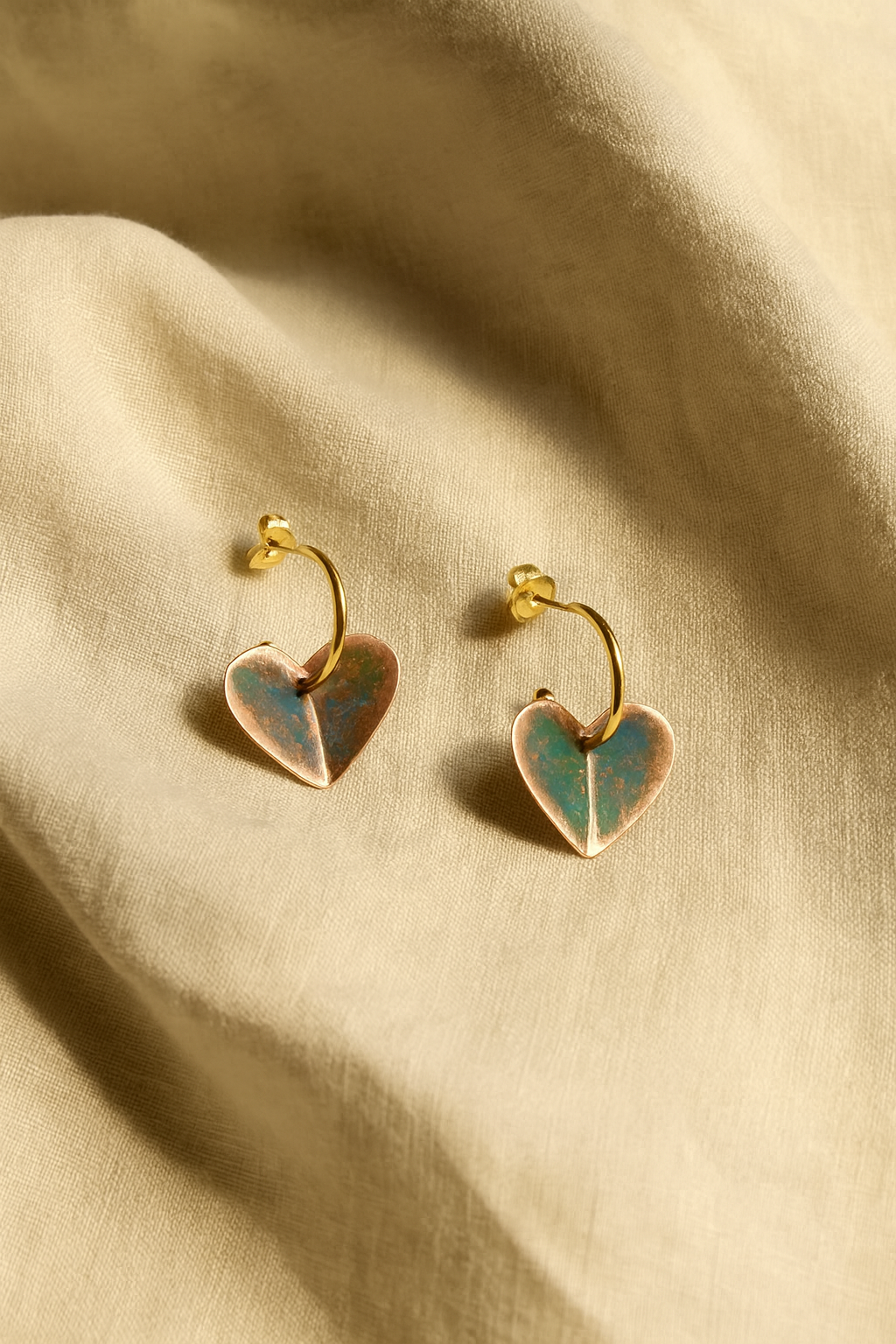 Hoiko Handmade Jewelry - Unique Artisan Copper/Sterling Silver Jewelry - Made in Portugal (Heart)