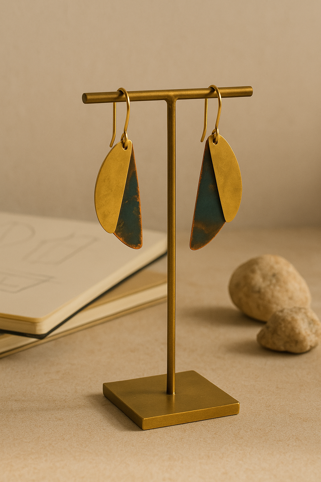 Hoiko Handmade Jewelry - Unique Artisan Copper/Sterling Silver Jewelry - Made in Portugal (Lotus)