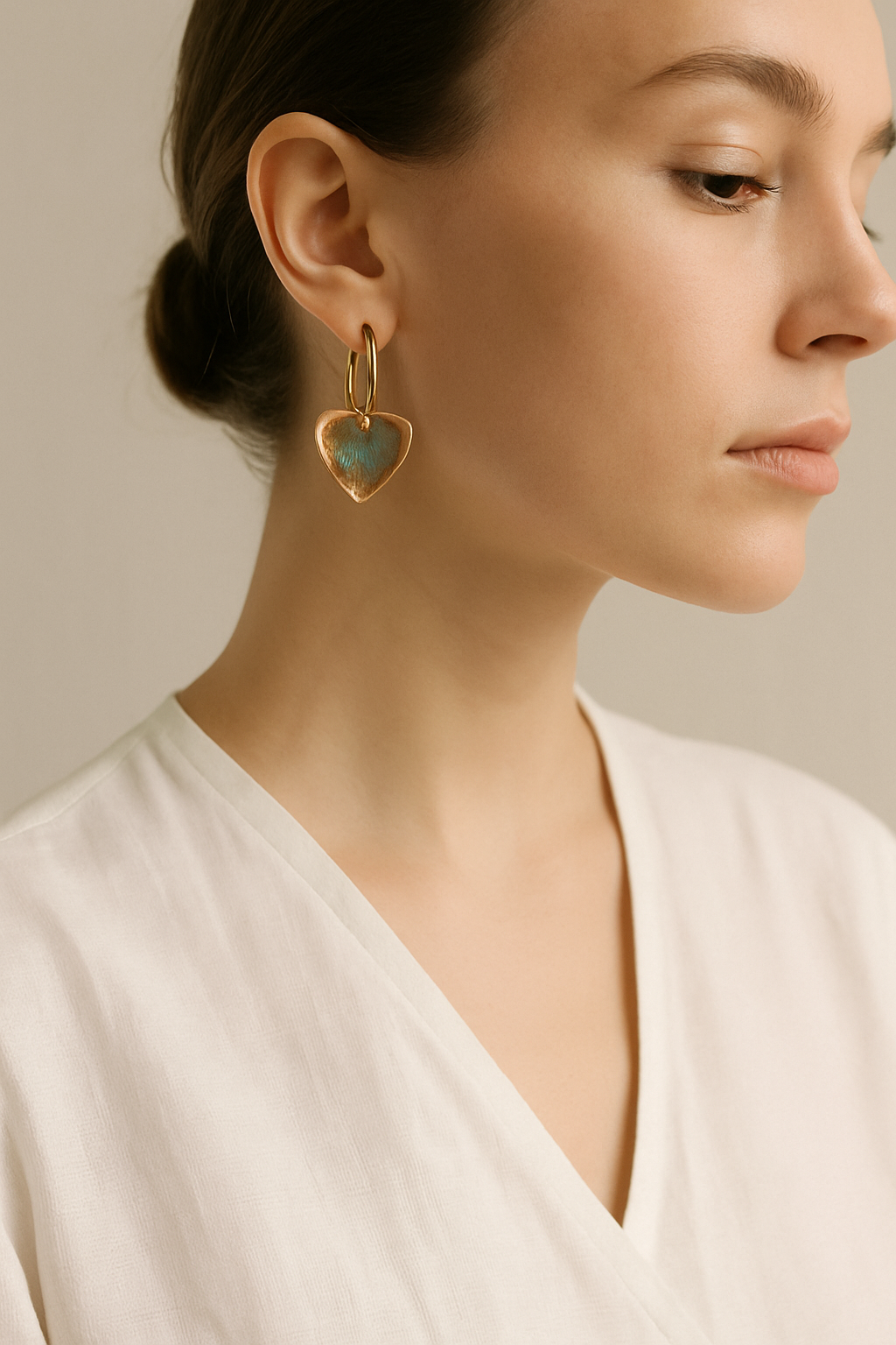 Hoiko Handmade Jewelry - Unique Artisan Copper/Sterling Silver Jewelry - Made in Portugal (Heart)