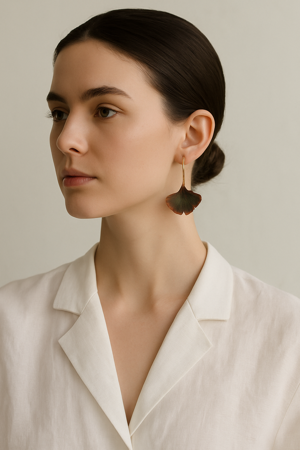 Hoiko Handmade Jewelry - Unique Artisan Copper/Sterling Silver Jewelry - Made in Portugal (Gingko)