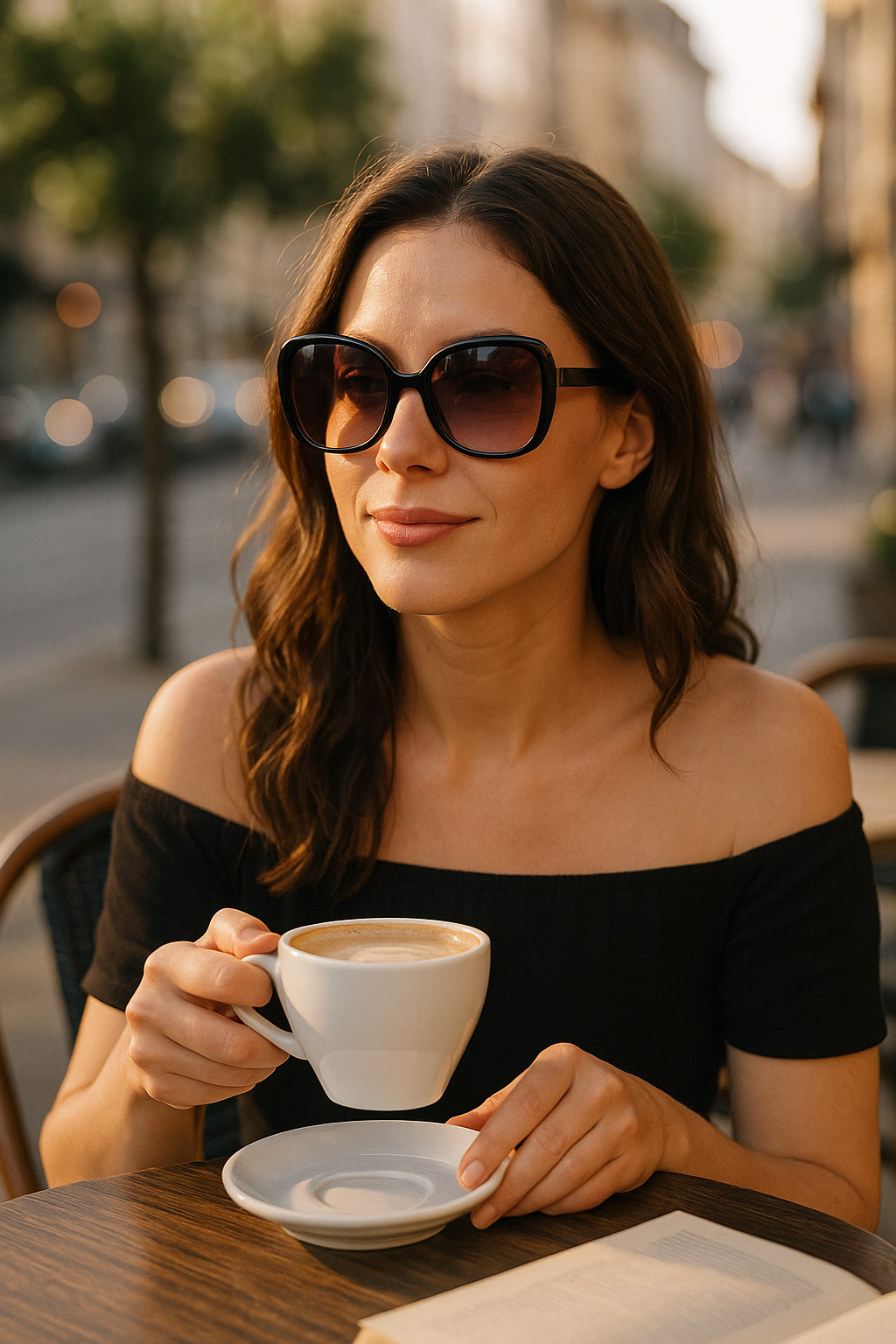 OKKIA Anna Butterfly Sunglasses - UV400 Protection Eyewear Designed in Italy - Unisex Fashion Sunglasses - Black