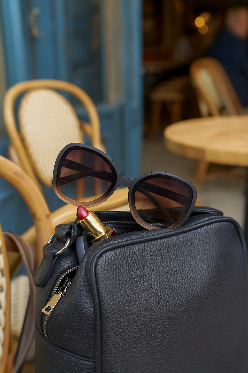 OKKIA Anna Butterfly Sunglasses - UV400 Protection Eyewear Designed in Italy - Unisex Fashion Sunglasses - Black Pink