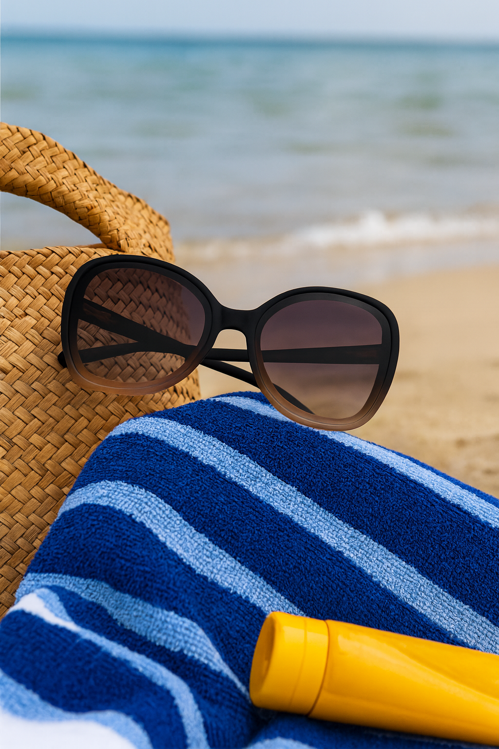 OKKIA Anna Butterfly Sunglasses - UV400 Protection Eyewear Designed in Italy - Unisex Fashion Sunglasses - Black Pink