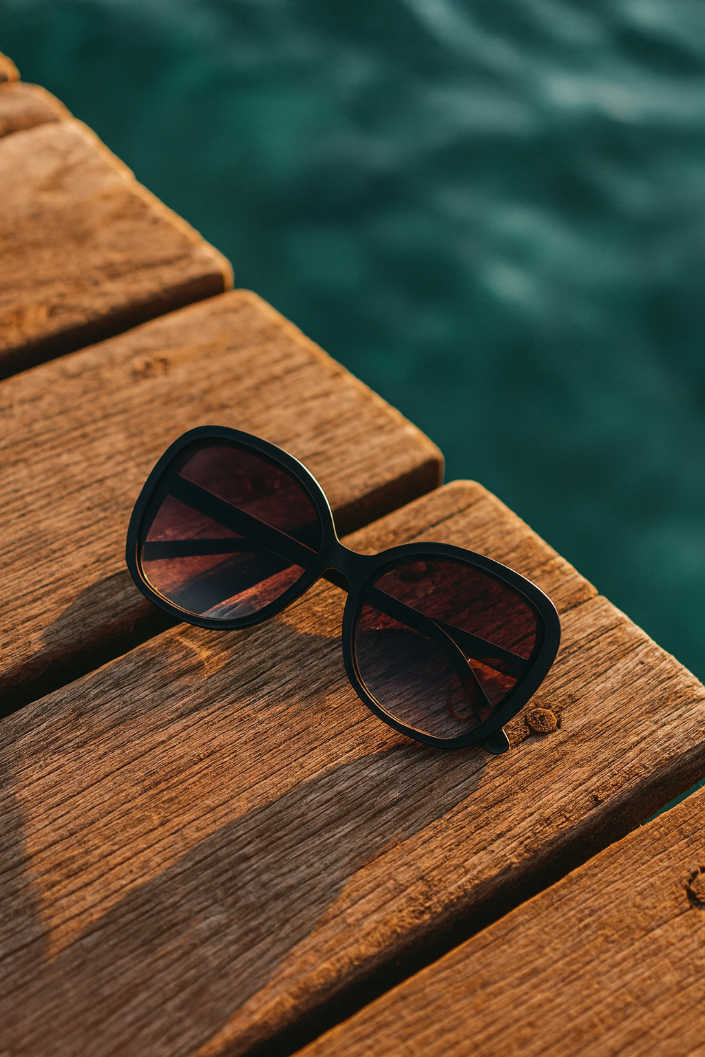 OKKIA Anna Butterfly Sunglasses - UV400 Protection Eyewear Designed in Italy - Unisex Fashion Sunglasses - Black