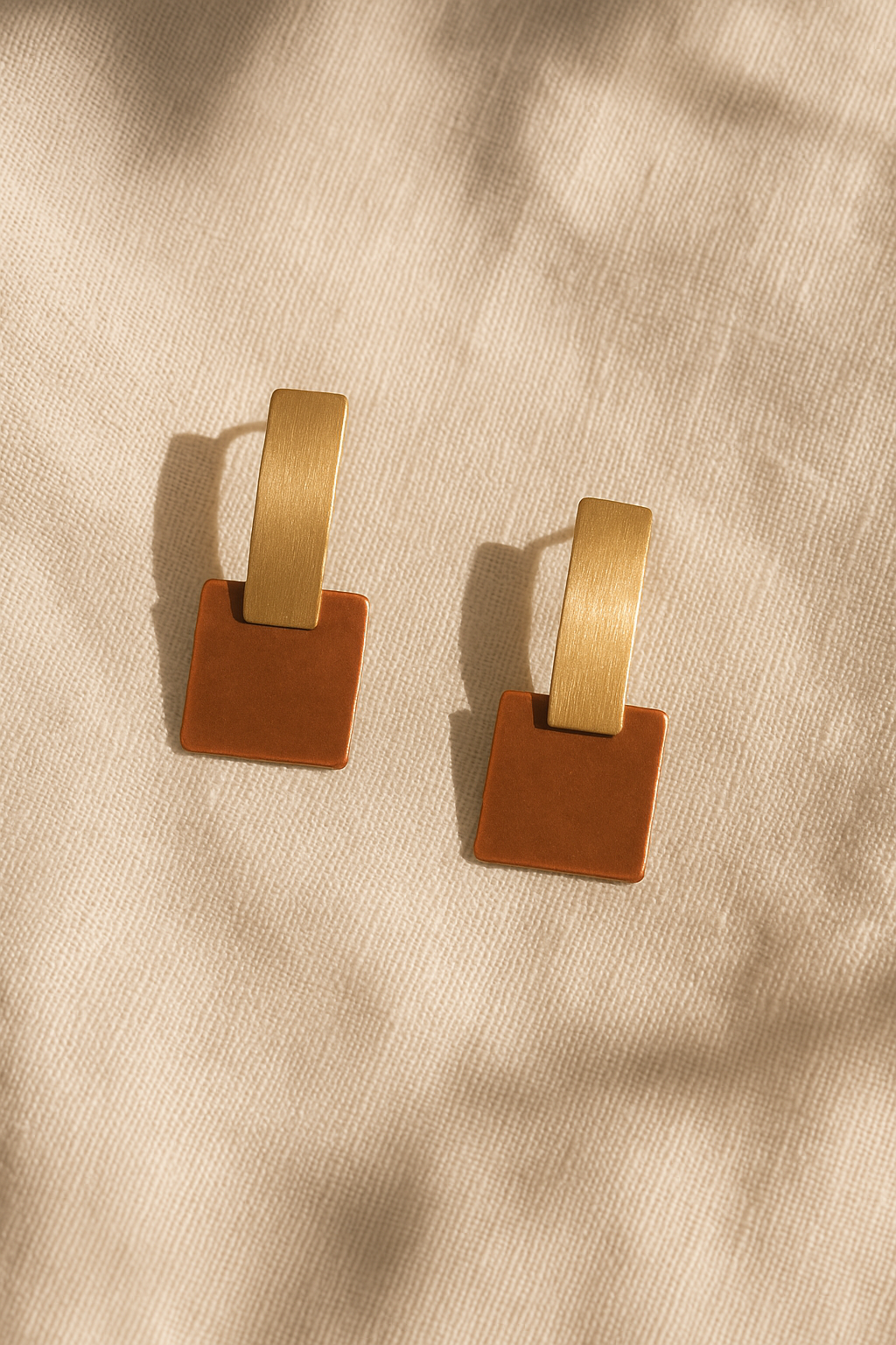 Hoiko Handmade Jewelry - Unique Artisan Copper/Sterling Silver Jewelry - Made in Portugal (Tribu square)